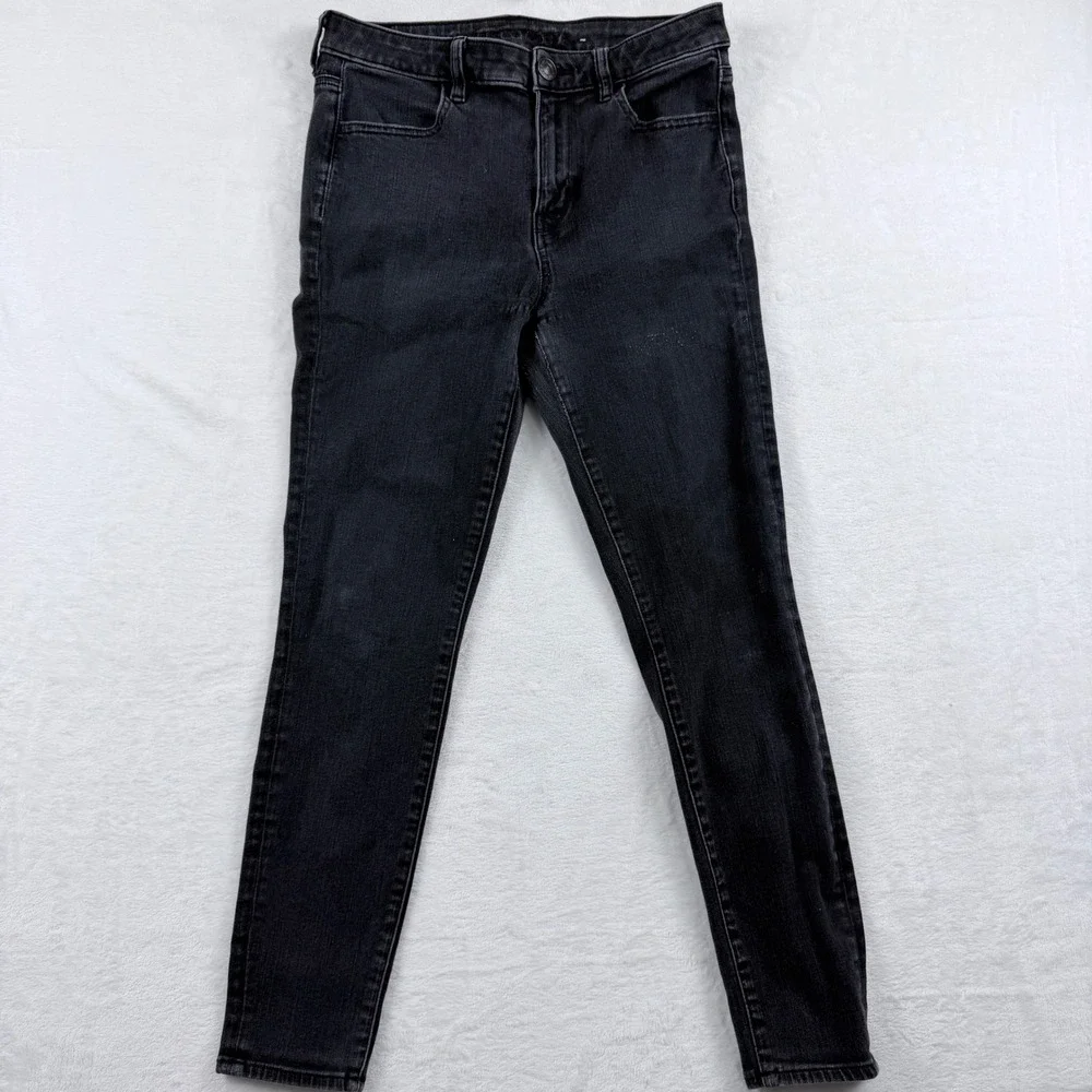 American Eagle Jeans Black Ne(x)t Level‎ Stretch Size 8 Regular